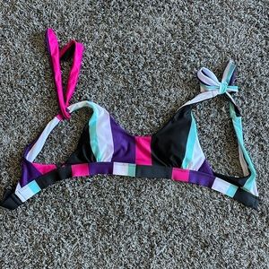 Stripped Bathing Suit Top